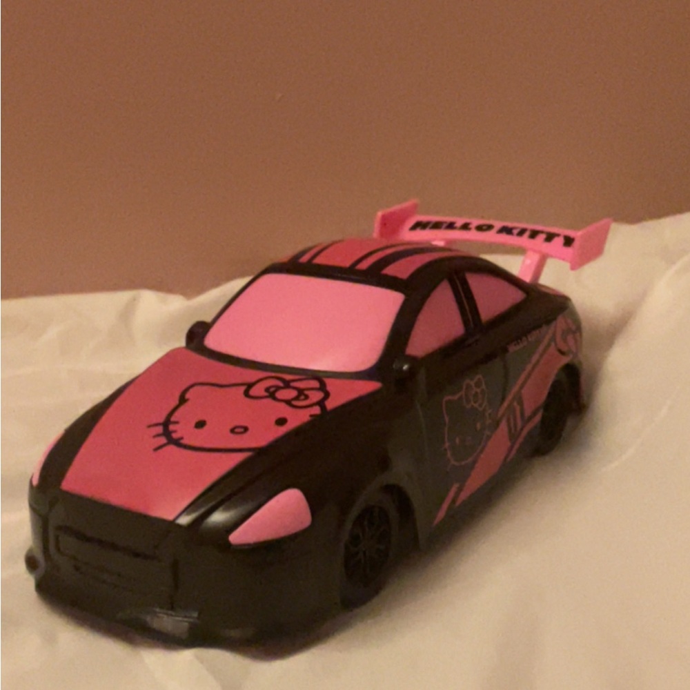 Hello Kitty Pink and Black Racing Car Toy